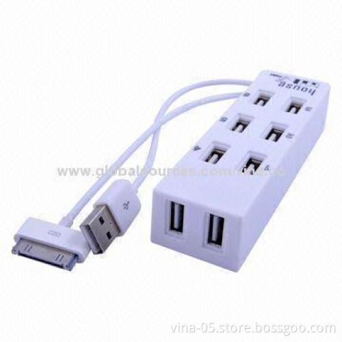 8-port USB HUB with Cable for iPhone and iPad